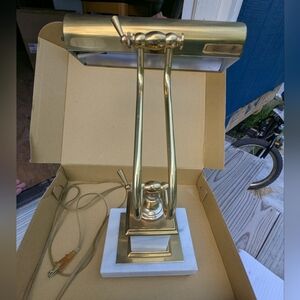 Desk Lamp Piano Bankers MCM Brass Adjustable Vintage Underwriters Laboratories